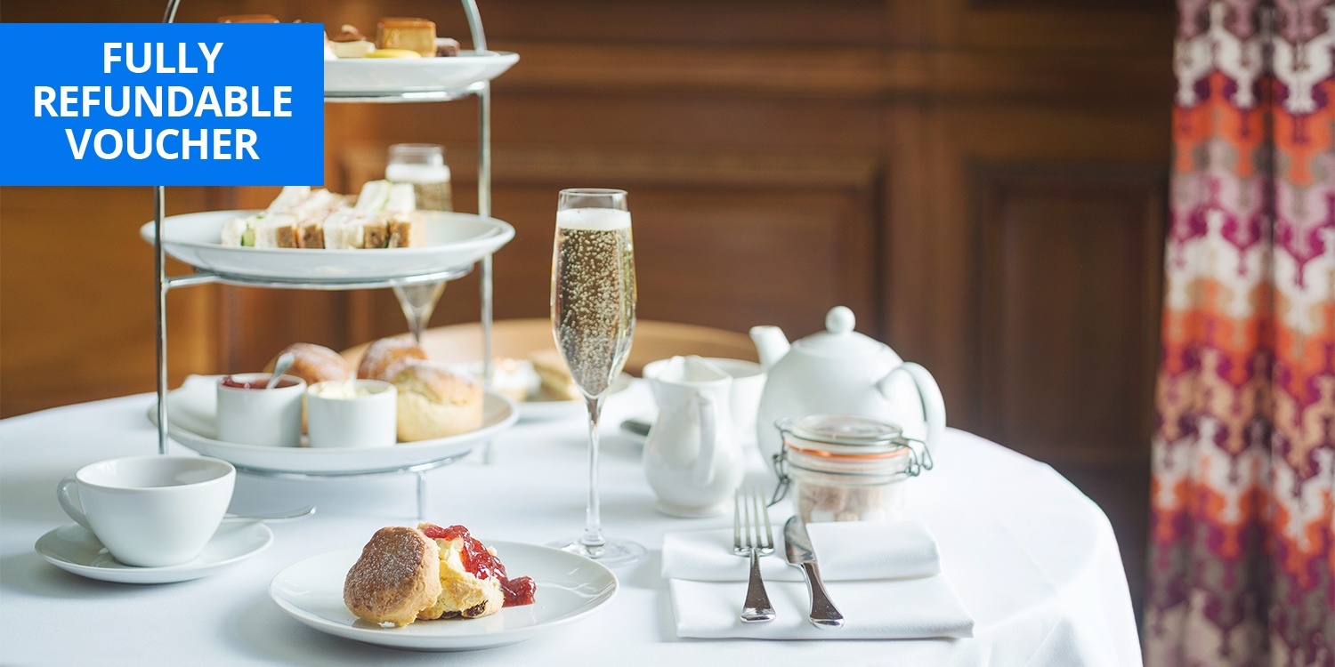 Sparkling afternoon tea for 2 at Cotswolds manor Sparkling afternoon tea for 2 at Cotswolds manor