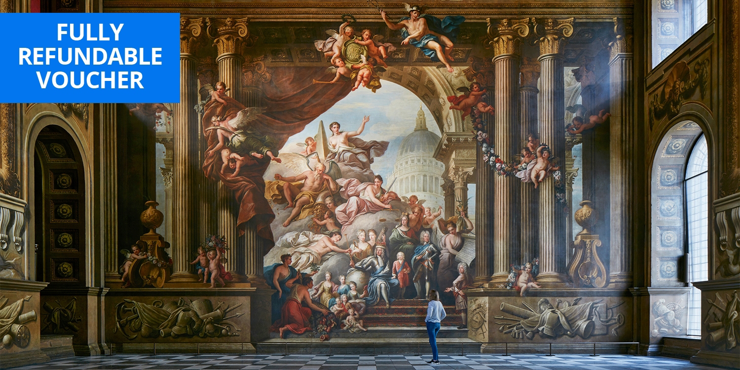 London: entry for 2 to Painted Hall w/Baroque ceiling London: entry for 2 to Painted Hall w/Baroque ceiling