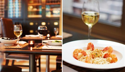 $55 -- Award-Winning Lounge: Dinner &amp; Wine for 2, Reg. $105