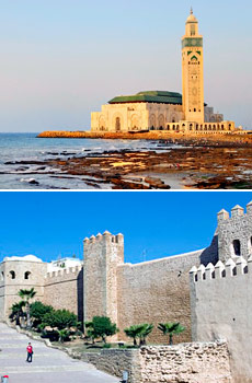 Top: Casablanca<br>Bottom: Rabat