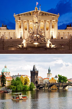 Top: Vienna<br>Bottom: Prague