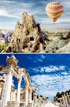 Top: Cappadocia<br>Bottom: Ephesus