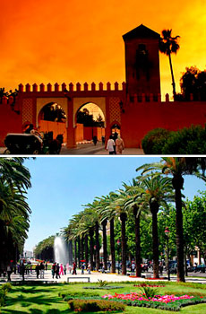 Top: Marrakech<br>Bottom: Fez