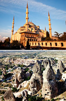 Top: Istanbul<br>Bottom: Cappadocia