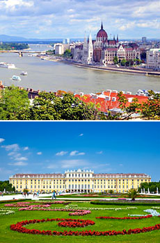 Top: Budapest<br>Bottom: Vienna