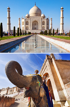 Top: Taj Mahal