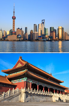 Top: Shanghai<br>Bottom: Beijing