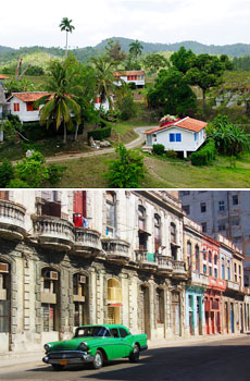 Above: Las Terrazas<br>Below: The city of Havana