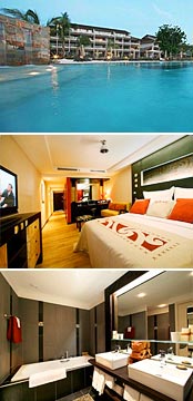 Upgrade: Hotel package at<br>the Manava Suite Resort.