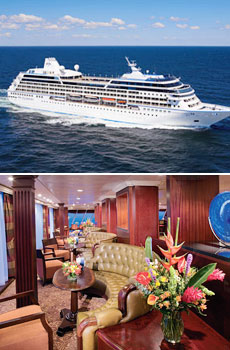 Top: Azamara Journey<br>Bottom: Looking Glass Lounge