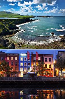 Top: Ring of Kerry<br>Bottom: Dublin<br>