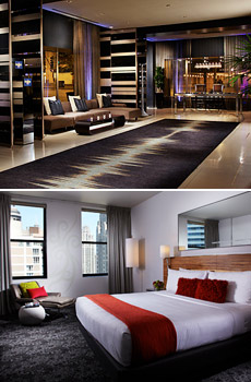 Top: Lobby<br>Bottom: Guest Room