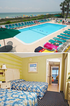 Top: Pool <br>Bottom: Oceanfront Suite