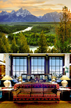 Top: Grand Teton National Park<br>Bottom: Jackson Lake Lodge