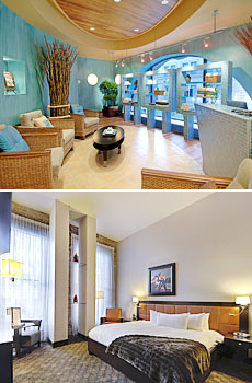 Top: Spa<br>Bottom: Superior King Room