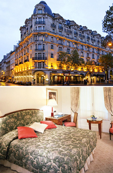 Arriba: Millennium Hotel Paris Opéra <br>Abajo: Club Room