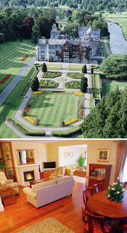 Top: Adare Manor<br>Bottom: Villa Living Room