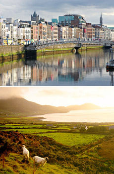 Top: Dublin<br>Bottom: Ring of Kerry<br>