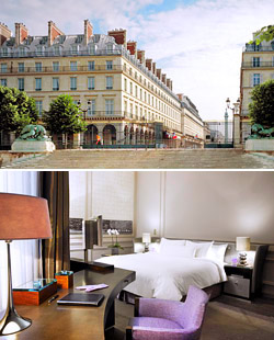En bas : chambre deluxe