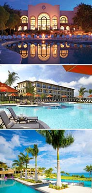 Top: The Westin La Paloma Resort<br>Middle: Sheraton Carlsbad<br>Bottom: W Retreat & Spa