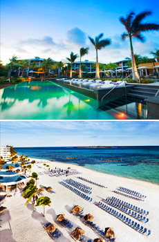 Top: W Retreat & Spa - Vieques Island<br>Bottom: Sheraton Nassau Beach Resort & Casino