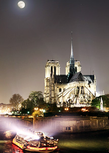 View of Notre-Dame at night