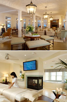 Top: South Lounge<br>Bottom: Spa