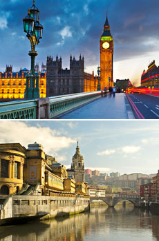 Top: London<br>Bottom: Bilbao