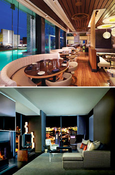Top: Simon Restaurant & Lounge<br>Bottom: One-Bedroom Suite