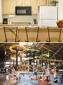 Top: Suite<br>Bottom: Indoor waterpark