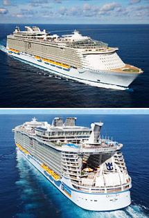 Allure of the Seas' sister ship:<br>Oasis of the Seas