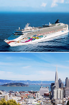 Top: <i>Norwegian Jewel</i><br>Bottom: San Francisco