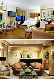 <i>Top: Metropolitan Suite<br>Bottom: Lobby</i>