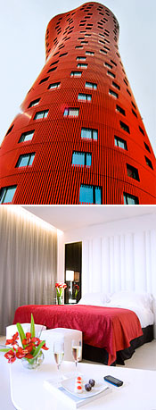 <i>Above: Exterior<br>Below: Privilege room</i>