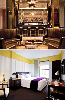 Top: Lobby<br>Bottom: Superior king room