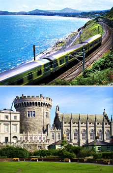 Top: Ireland train<br>Bottom: Dublin Castle
