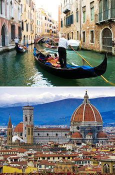 Top: Venice<br>Bottom: Florence