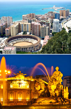 Top: Malaga<br>Bottom: Madrid