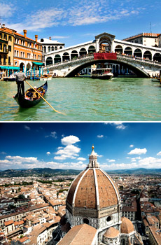 Top: Venice<br>Bottom: Florence