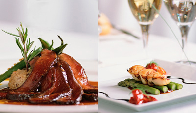 £45 -- Lakefront 5-Course Dinner for 2 w/Bubbly, Reg £104