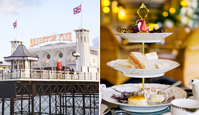£17 -- Brighton: Afternoon Tea for 2 with Sea Views, Reg £40