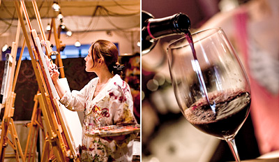 $35 - Wine & Painting: Unique Evening at Hip Studio, Reg $72