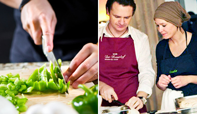 298 € -- Gourmet-Kurs mit TV-Koch & Hotel für 2, statt 494 €