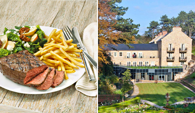 £39 -- Sirloin Steak Dinner w/Bottle of Wine for 2, Reg £83