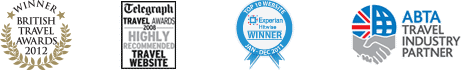 Winner BTA Awards 2012, Telegraph Travel Awards, Hitwise Top 10 Websites, ABTA Travel Industry